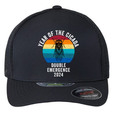 Year Of The Cicada Double Emergence 2024 Cicada Lover Return Of The Cicadas Flexfit Unipanel Trucker Cap