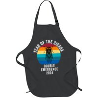 Year Of The Cicada Double Emergence 2024 Cicada Lover Return Of The Cicadas Full-Length Apron With Pockets