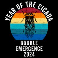Year Of The Cicada Double Emergence 2024 Cicada Lover Return Of The Cicadas Full-Length Apron With Pockets