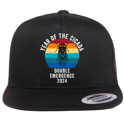 Year Of The Cicada Double Emergence 2024 Cicada Lover Return Of The Cicadas Flat Bill Trucker Hat