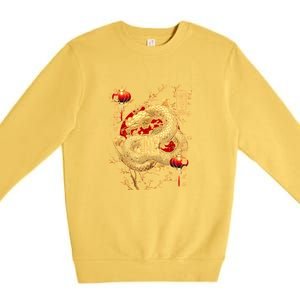 Year Of The Snake 2025 Chinese New Year Premium Crewneck Sweatshirt