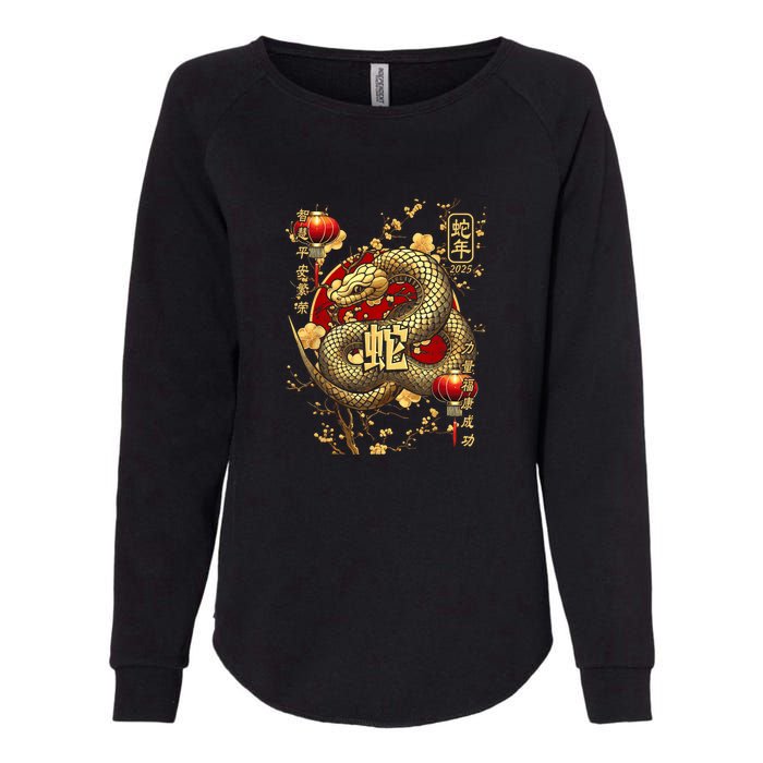 Year Of The Snake 2025 Chinese New Year Womens California Wash Sweatshirt