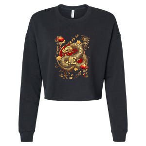 Year Of The Snake 2025 Chinese New Year Cropped Pullover Crew