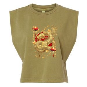 Year Of The Snake 2025 Chinese New Year Garment-Dyed Women's Muscle Tee