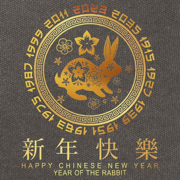 Year Of The Rabbit Chinese Zodiac Chinese New Year Cotton Canvas Backpack