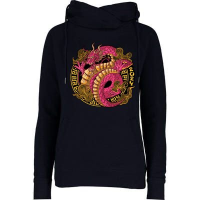 Year Of The Dragon Happy Chinese New Year 2024 Womens Funnel Neck Pullover Hood