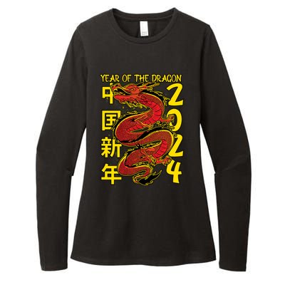 Year Of The Dragon Happy Chinese New Year 2024 Womens CVC Long Sleeve Shirt