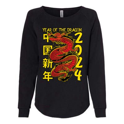 Year Of The Dragon Happy Chinese New Year 2024 Womens California Wash Sweatshirt