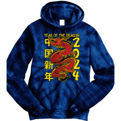 Year Of The Dragon Happy Chinese New Year 2024 Tie Dye Hoodie