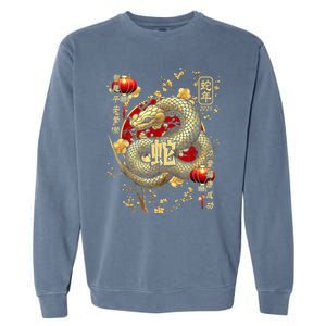 Year Of The Snake 2025 Chinese New Year Garment-Dyed Sweatshirt