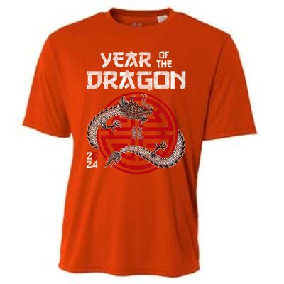 Year Of The Dragon 2024 Zodiac Chinese New Year 2024 Funny Gift Cooling Performance Crew T-Shirt