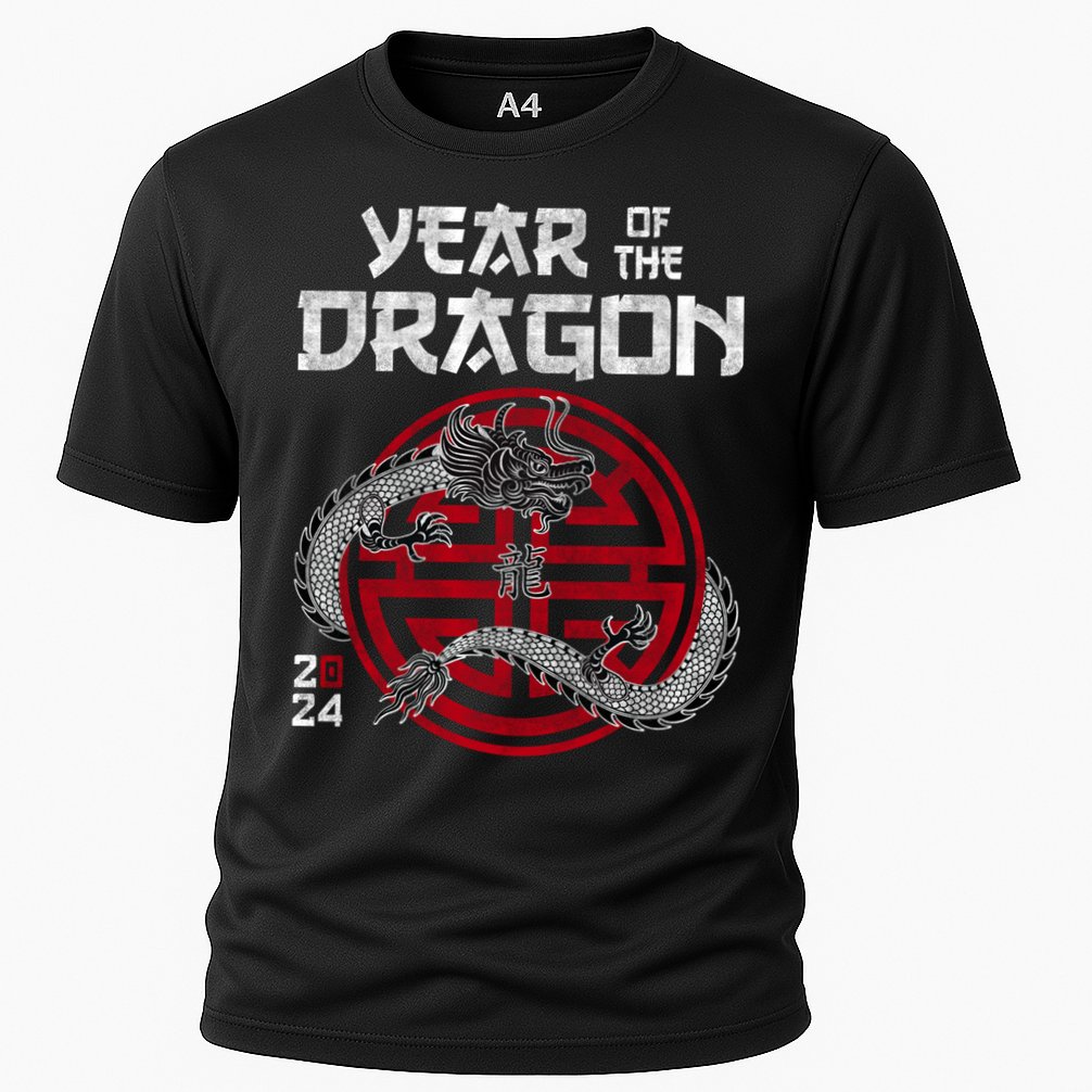 Year Of The Dragon 2024 Zodiac Chinese New Year 2024 Funny Gift Cooling Performance Crew T-Shirt