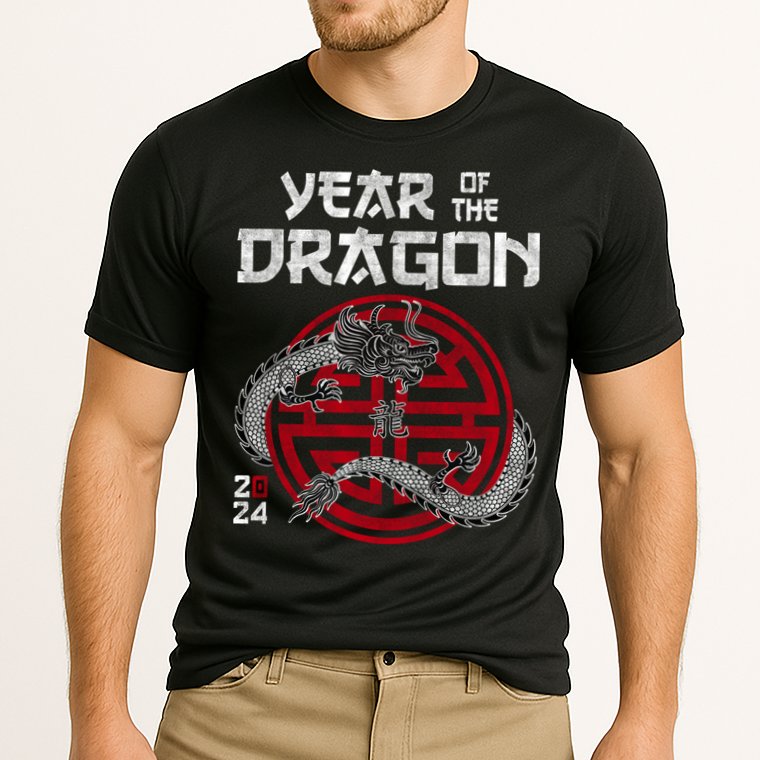 Year Of The Dragon 2024 Zodiac Chinese New Year 2024 Funny Gift Cooling Performance Crew T-Shirt