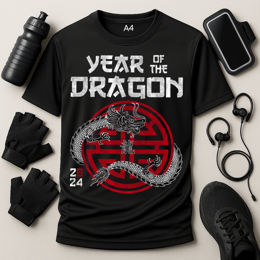 Year Of The Dragon 2024 Zodiac Chinese New Year 2024 Funny Gift Cooling Performance Crew T-Shirt