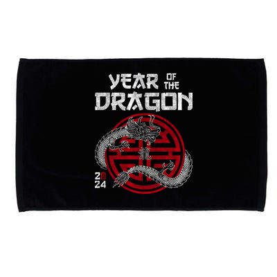 Year Of The Dragon 2024 Zodiac Chinese New Year 2024 Funny Gift Microfiber Hand Towel