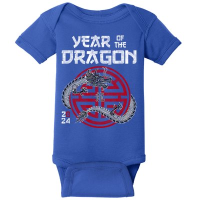 Year Of The Dragon 2024 Zodiac Chinese New Year 2024 Funny Gift Baby Bodysuit