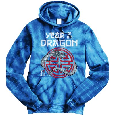 Year Of The Dragon 2024 Zodiac Chinese New Year 2024 Funny Gift Tie Dye Hoodie