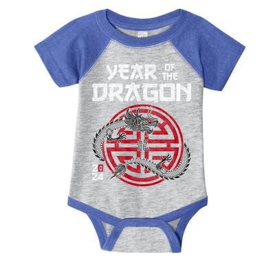 Year Of The Dragon 2024 Zodiac Chinese New Year 2024 Funny Gift Infant Baby Jersey Bodysuit