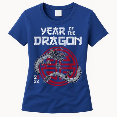 Year Of The Dragon 2024 Zodiac Chinese New Year 2024 Funny Gift Womens T-Shirt