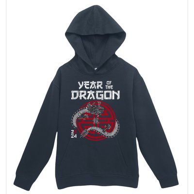 Year Of The Dragon 2024 Zodiac Chinese New Year 2024 Funny Gift Urban Pullover Hoodie