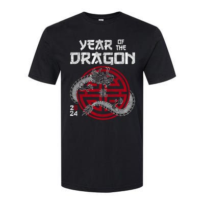 Year Of The Dragon 2024 Zodiac Chinese New Year 2024 Funny Gift Softstyle CVC T-Shirt