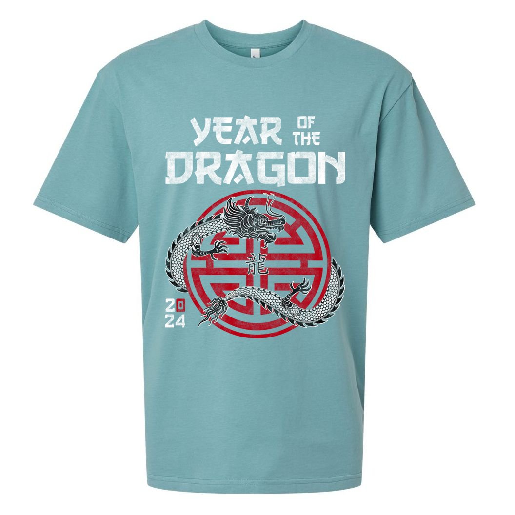 Year Of The Dragon 2024 Zodiac Chinese New Year 2024 Funny Gift Sueded Cloud Jersey T-Shirt