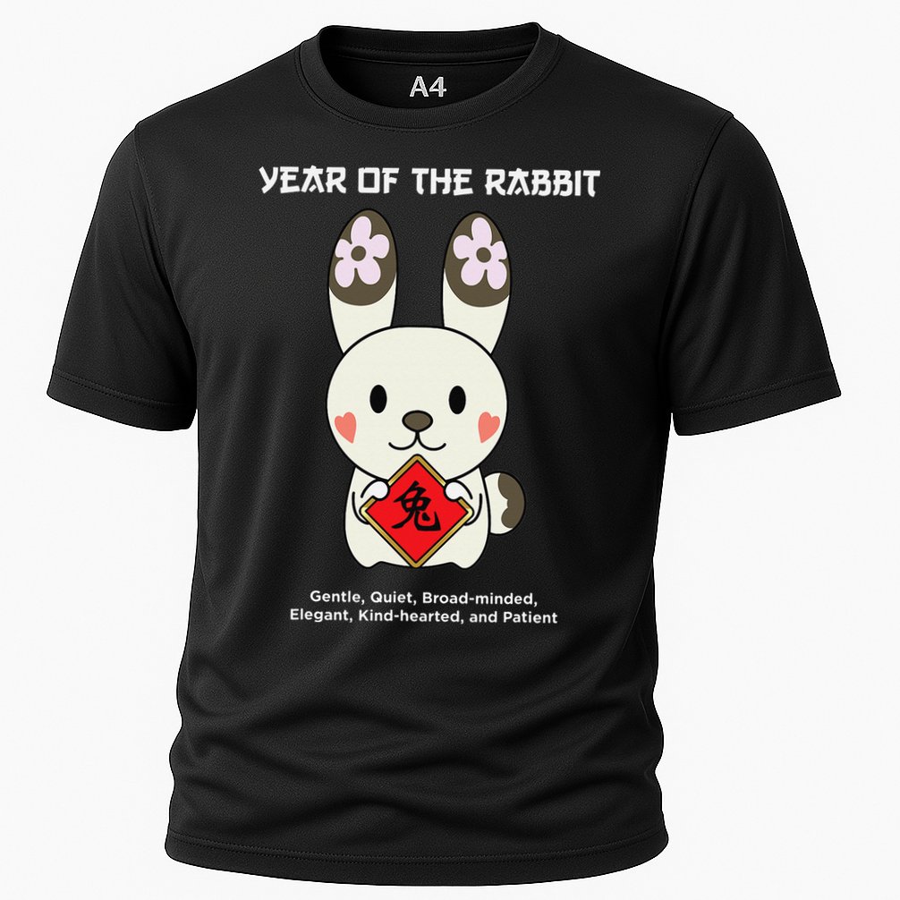 Year of The Rabbit Chinese Zodiac Lunar New Year  Cooling Performance Crew T-Shirt