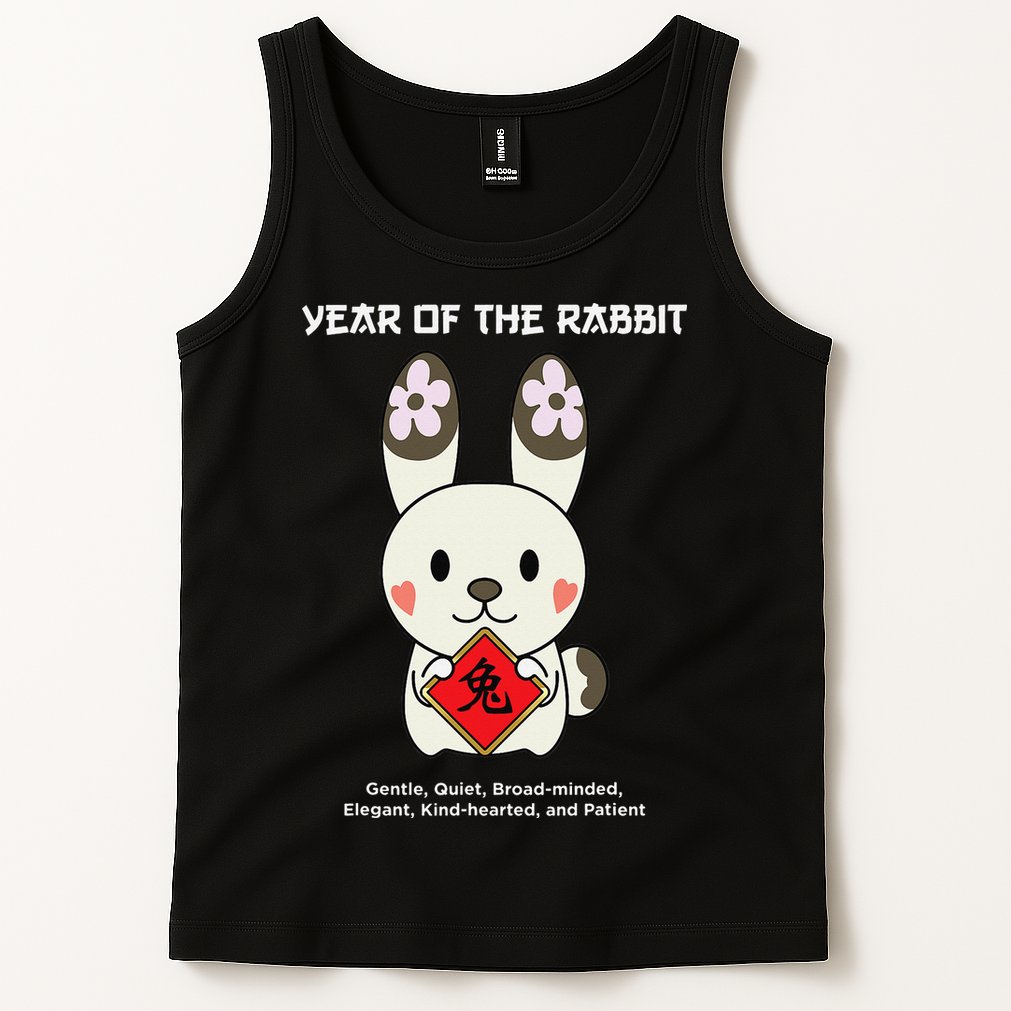 Year of The Rabbit Chinese Zodiac Lunar New Year  Tank Top