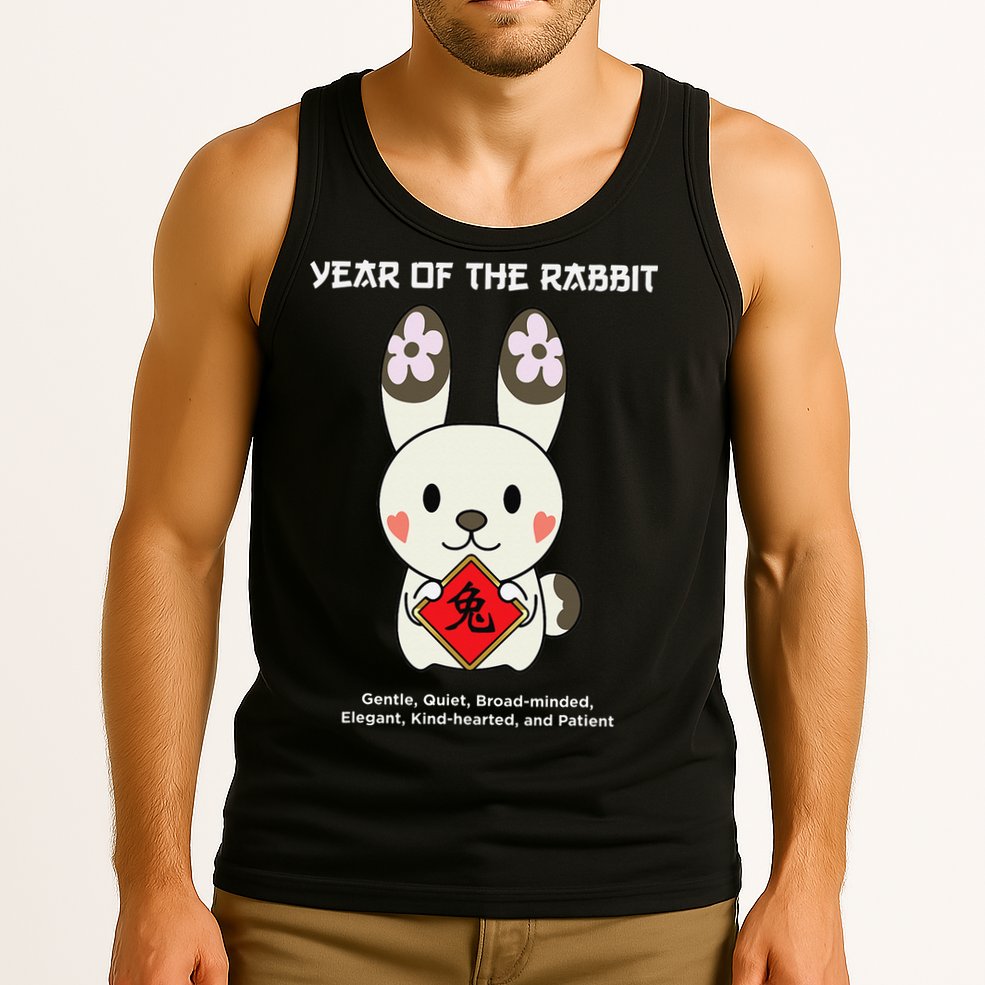 Year of The Rabbit Chinese Zodiac Lunar New Year  Tank Top