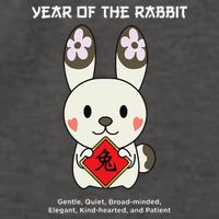 Year of The Rabbit Chinese Zodiac Lunar New Year  Vector Backpack