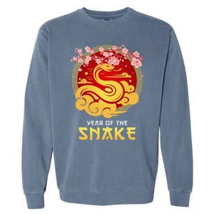 Year Of The Snake Chinese Zodiac Lunar New Year Garment-Dyed Sweatshirt