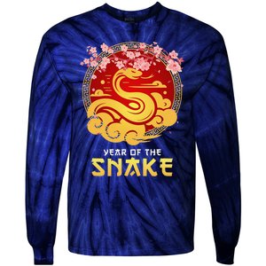 Year Of The Snake Chinese Zodiac Lunar New Year Tie-Dye Long Sleeve Shirt