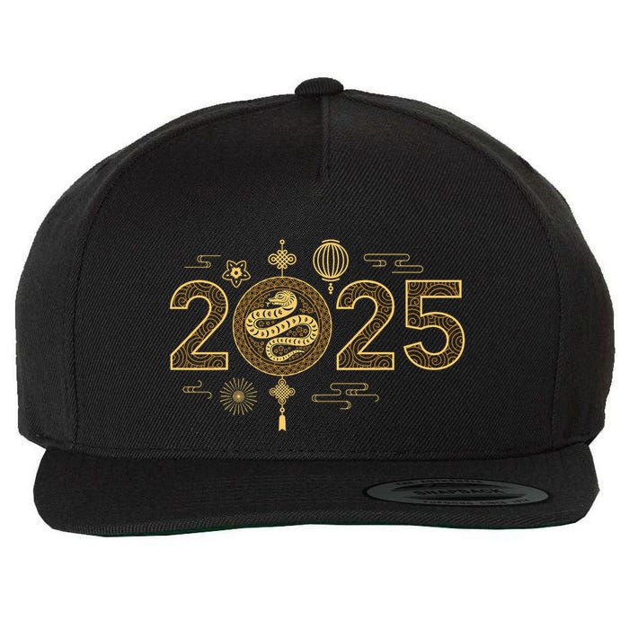 Year Of The Snake 2025 Lunar New Year Chinese New Year 2025 Wool Snapback Cap