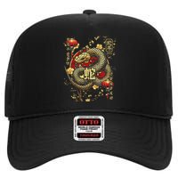 Year Of The Snake 2025 Chinese New Year High Crown Mesh Back Trucker Hat