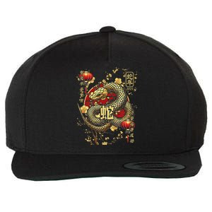 Year Of The Snake 2025 Chinese New Year Wool Snapback Cap