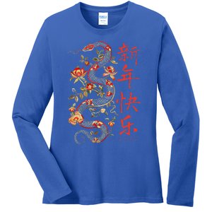 Year Of The Snake 2025 Chinese New Year Ladies Long Sleeve Shirt