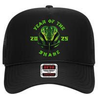 Year Of The Green Snake 2025 Chinese Zodiac Lunar New Year High Crown Mesh Back Trucker Hat