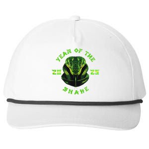 Year Of The Green Snake 2025 Chinese Zodiac Lunar New Year Snapback Five-Panel Rope Hat