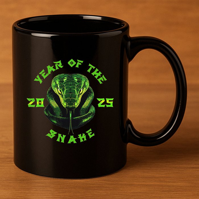 Year Of The Green Snake 2025 Chinese Zodiac Lunar New Year 11oz C Handle Ceramic Mug