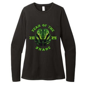 Year Of The Green Snake 2025 Chinese Zodiac Lunar New Year Womens CVC Long Sleeve Shirt