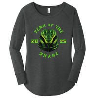 Year Of The Green Snake 2025 Chinese Zodiac Lunar New Year Women's Perfect Tri Tunic Long Sleeve Shirt