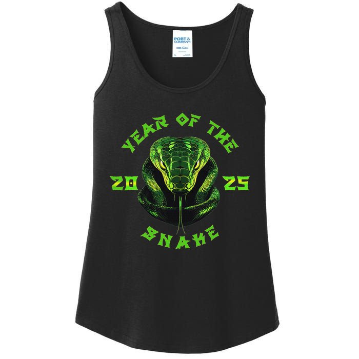 Year Of The Green Snake 2025 Chinese Zodiac Lunar New Year Ladies Essential Tank