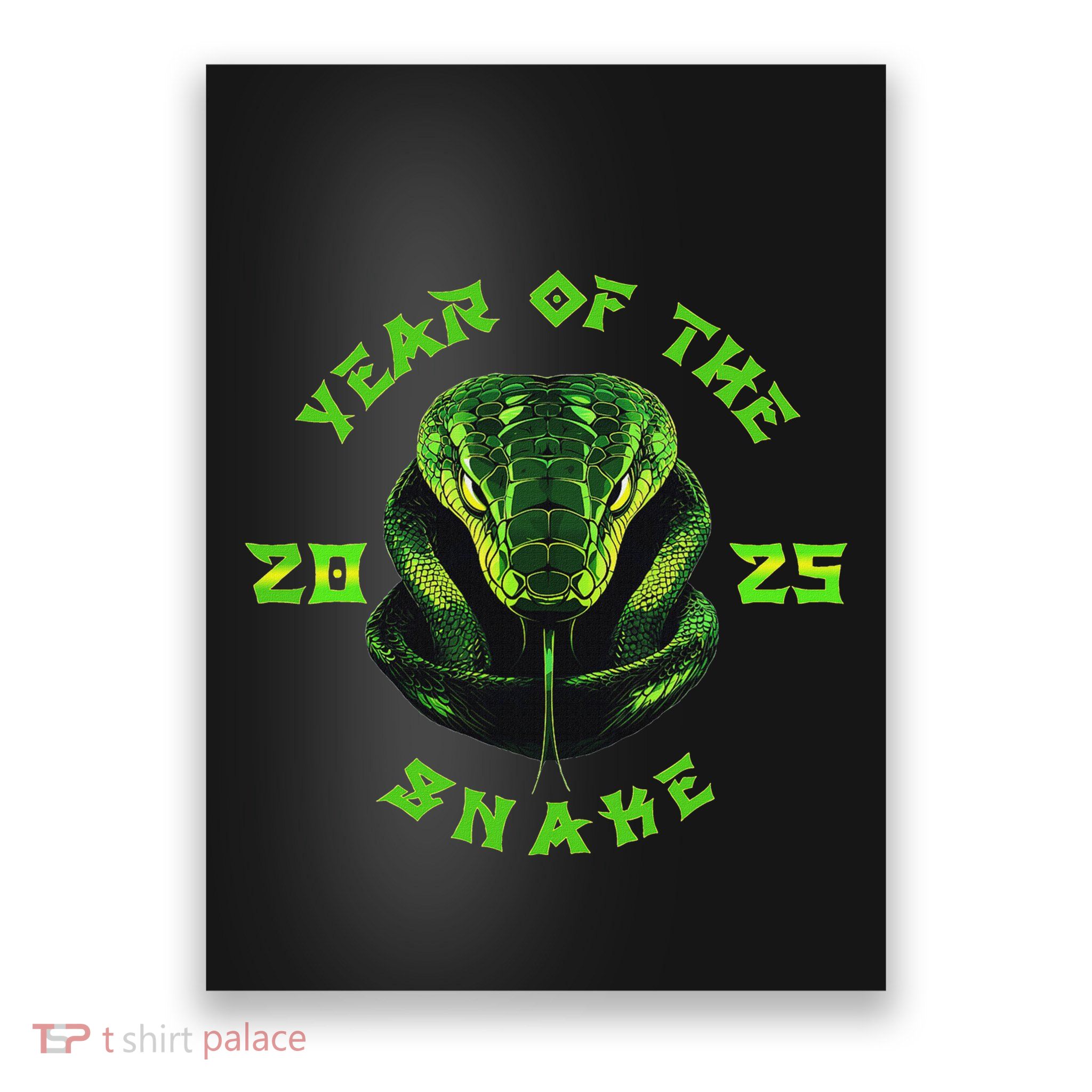 Year Of The Green Snake 2025 Chinese Zodiac Lunar New Year Poster