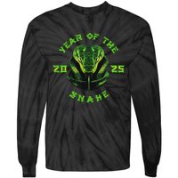 Year Of The Green Snake 2025 Chinese Zodiac Lunar New Year Tie-Dye Long Sleeve Shirt