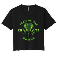 Year Of The Green Snake 2025 Chinese Zodiac Lunar New Year Women's Crop Top Tee