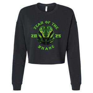 Year Of The Green Snake 2025 Chinese Zodiac Lunar New Year Cropped Pullover Crew