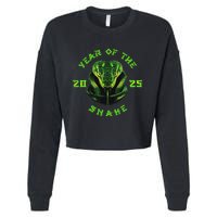 Year Of The Green Snake 2025 Chinese Zodiac Lunar New Year Cropped Pullover Crew