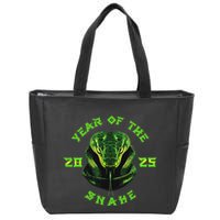 Year Of The Green Snake 2025 Chinese Zodiac Lunar New Year Zip Tote Bag