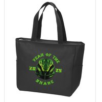 Year Of The Green Snake 2025 Chinese Zodiac Lunar New Year Zip Tote Bag