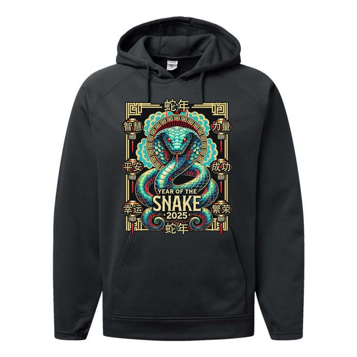 Year Of The Snake 2025 Chinese New Year Performance Fleece Hoodie